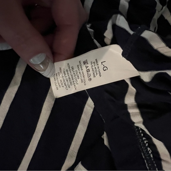 Kate spade cropped pant PJ set - striped with Boston terrier - Picture 2 of 5